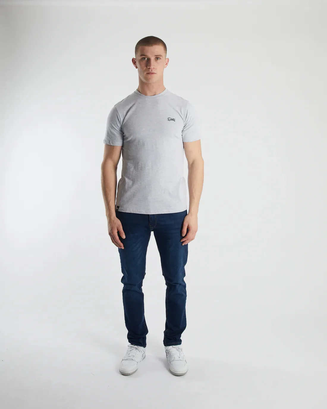 Basic Caden O Neck Tee | Pebble