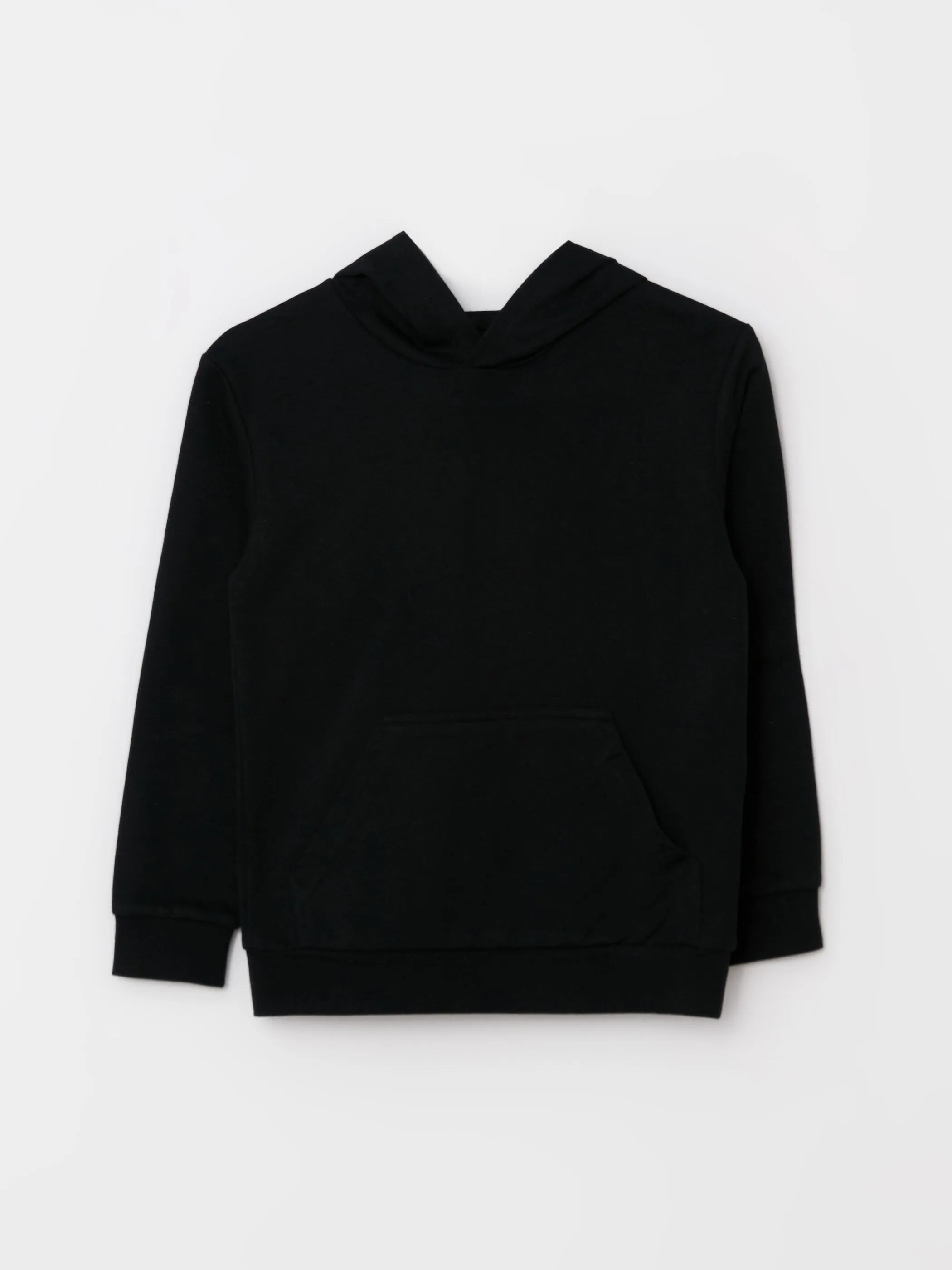 Basic Hooded Long Sleeve Boys Sweatshirt