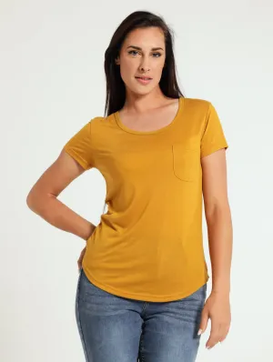 Basic Pocket Tee - Mustard
