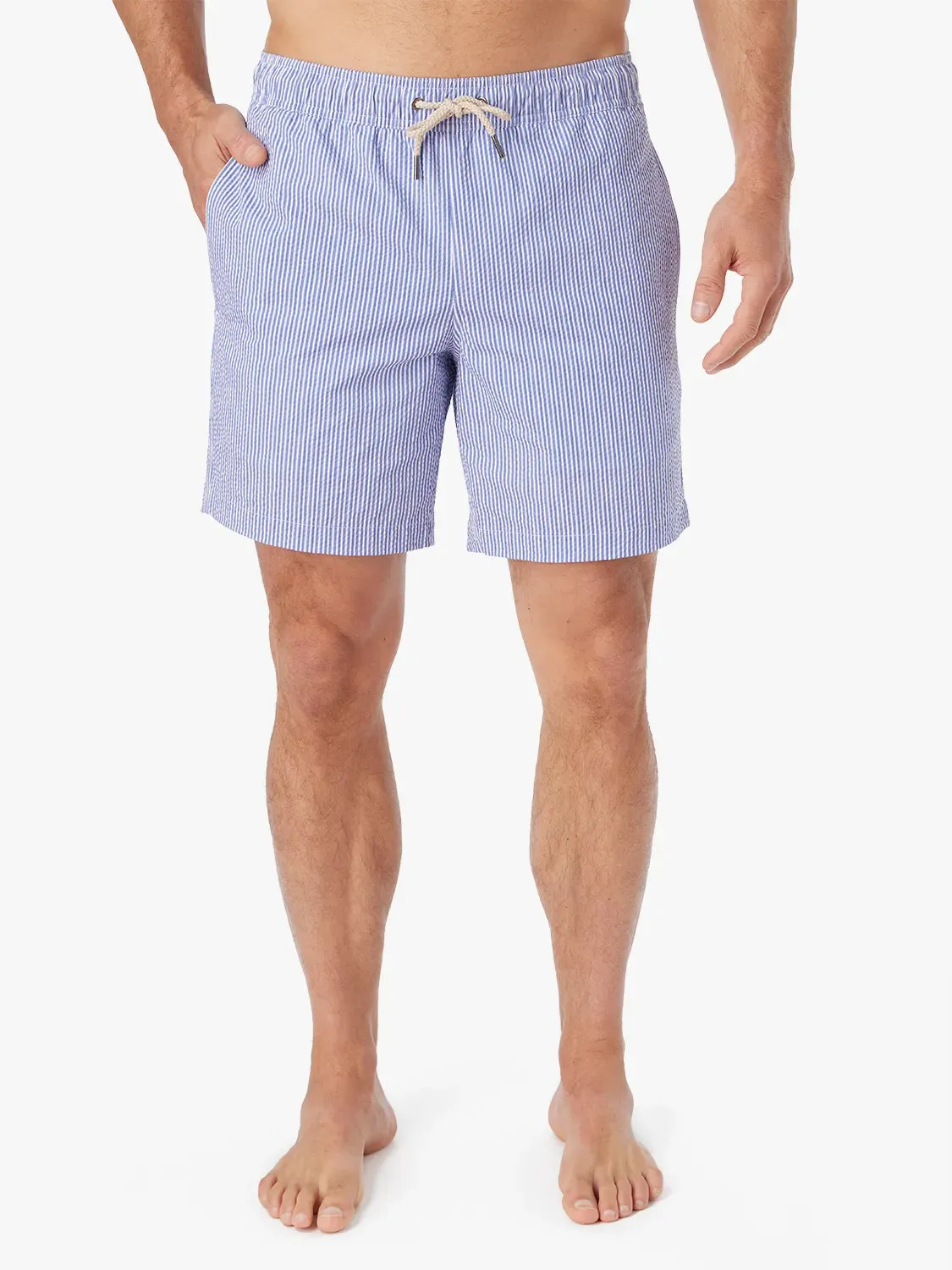 Bayberry Trunk | Light Blue Seersucker