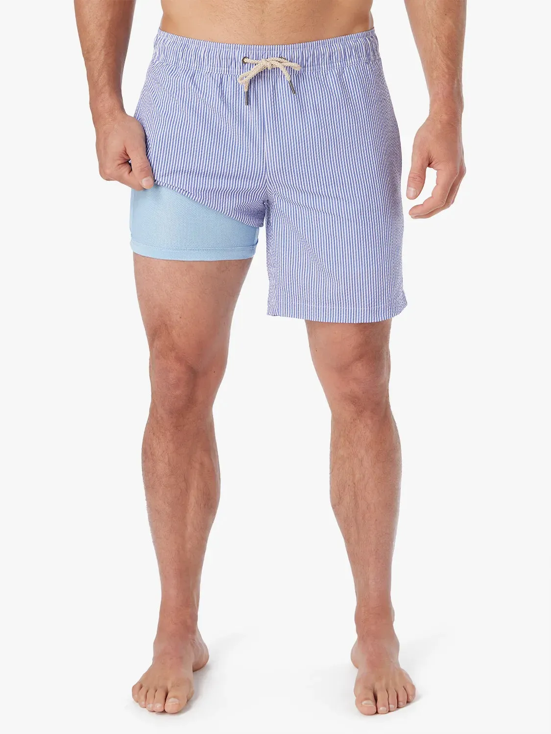 Bayberry Trunk | Light Blue Seersucker