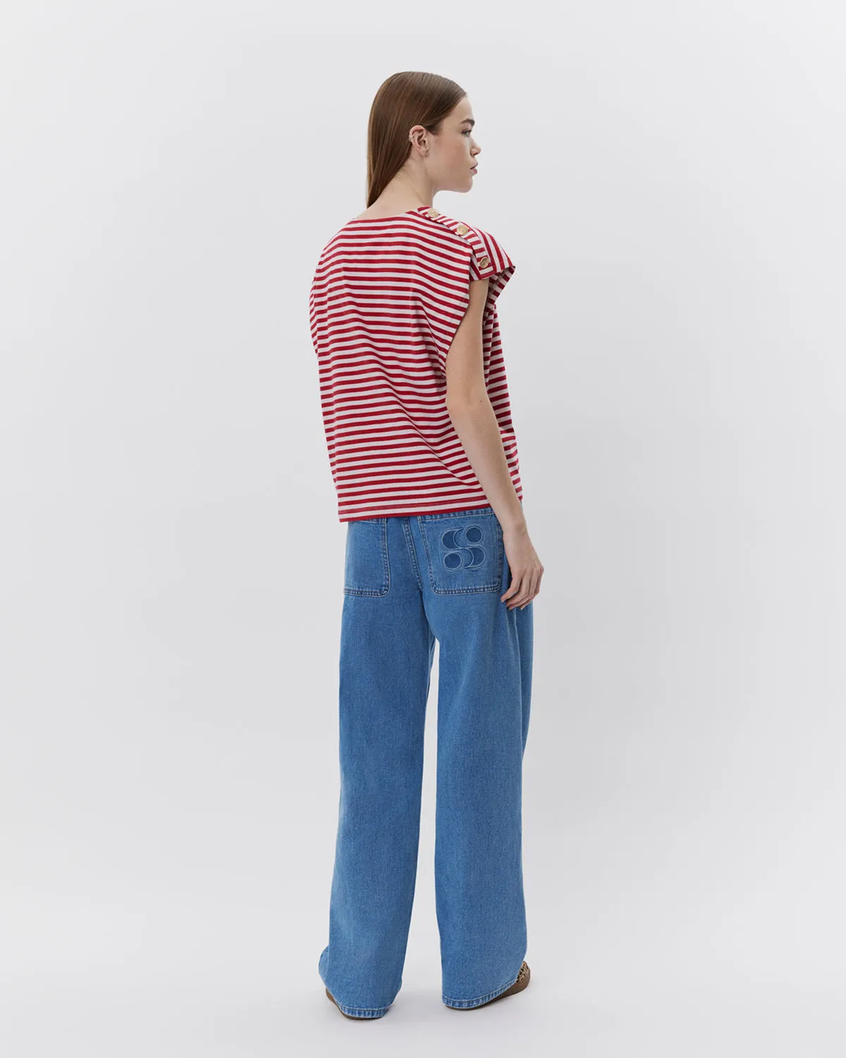 BAYSW T-SHIRT - Red Striped