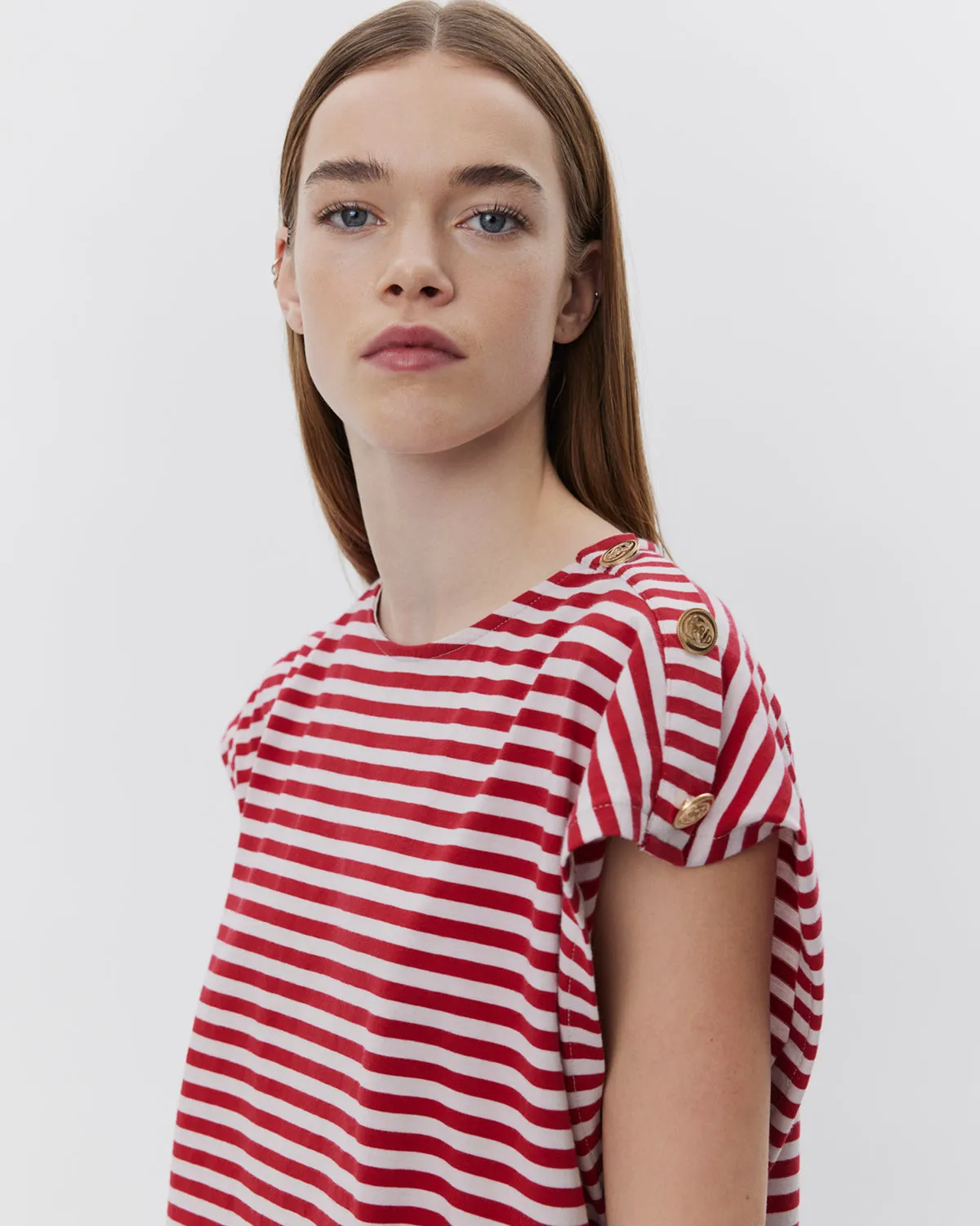BAYSW T-SHIRT - Red Striped