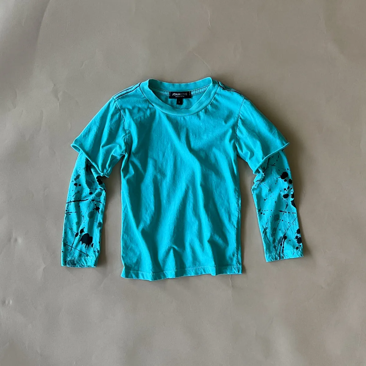 Beck-Splatter 2fer Tee | Aqua