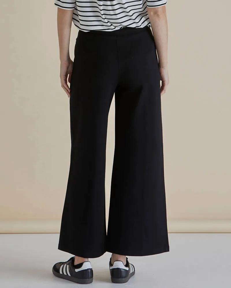 Betty Basics Elodie Wide Leg Ponte Pant - Black