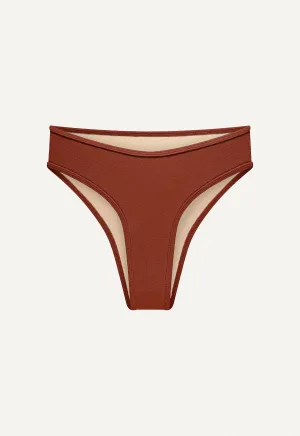 Bikini Bottom "Calima" in terracotta terry