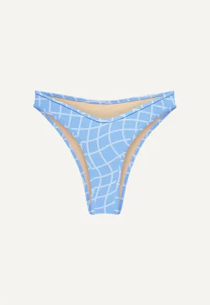 Bikini Bottom "Notos" in blue pool print terry