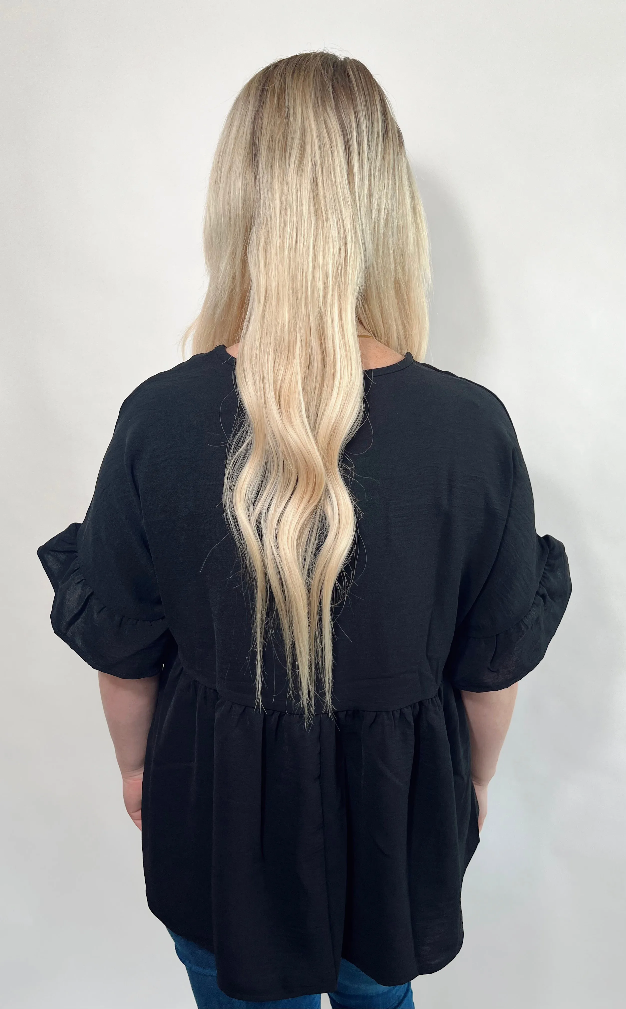 Black Peplum Blouse