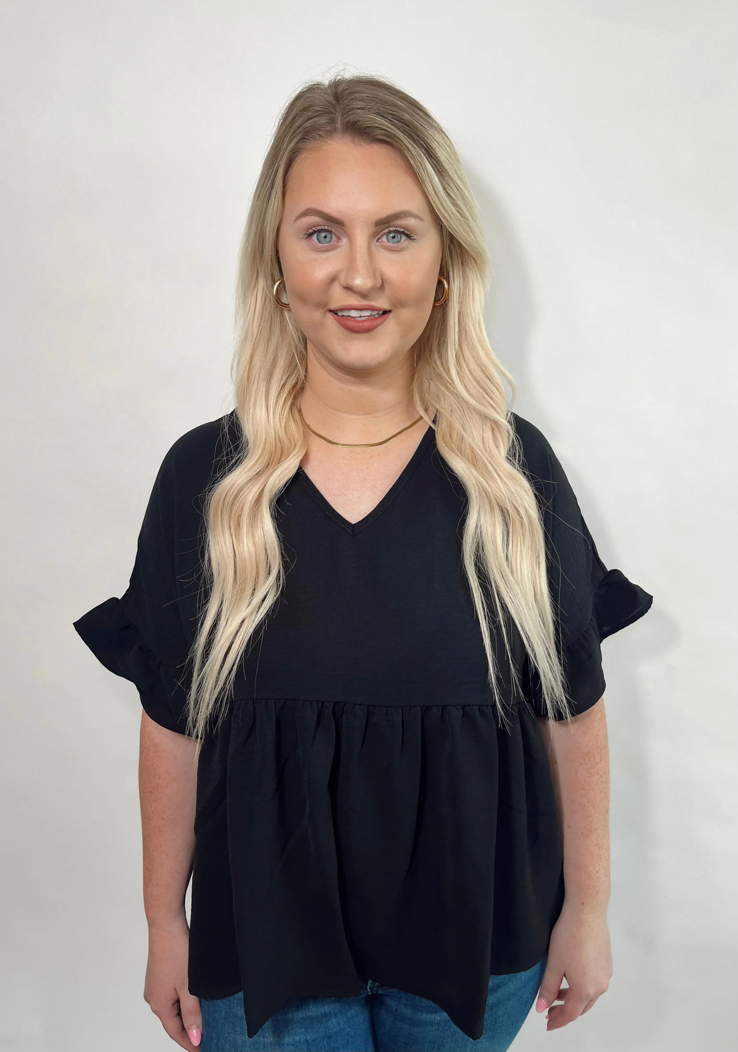 Black Peplum Blouse