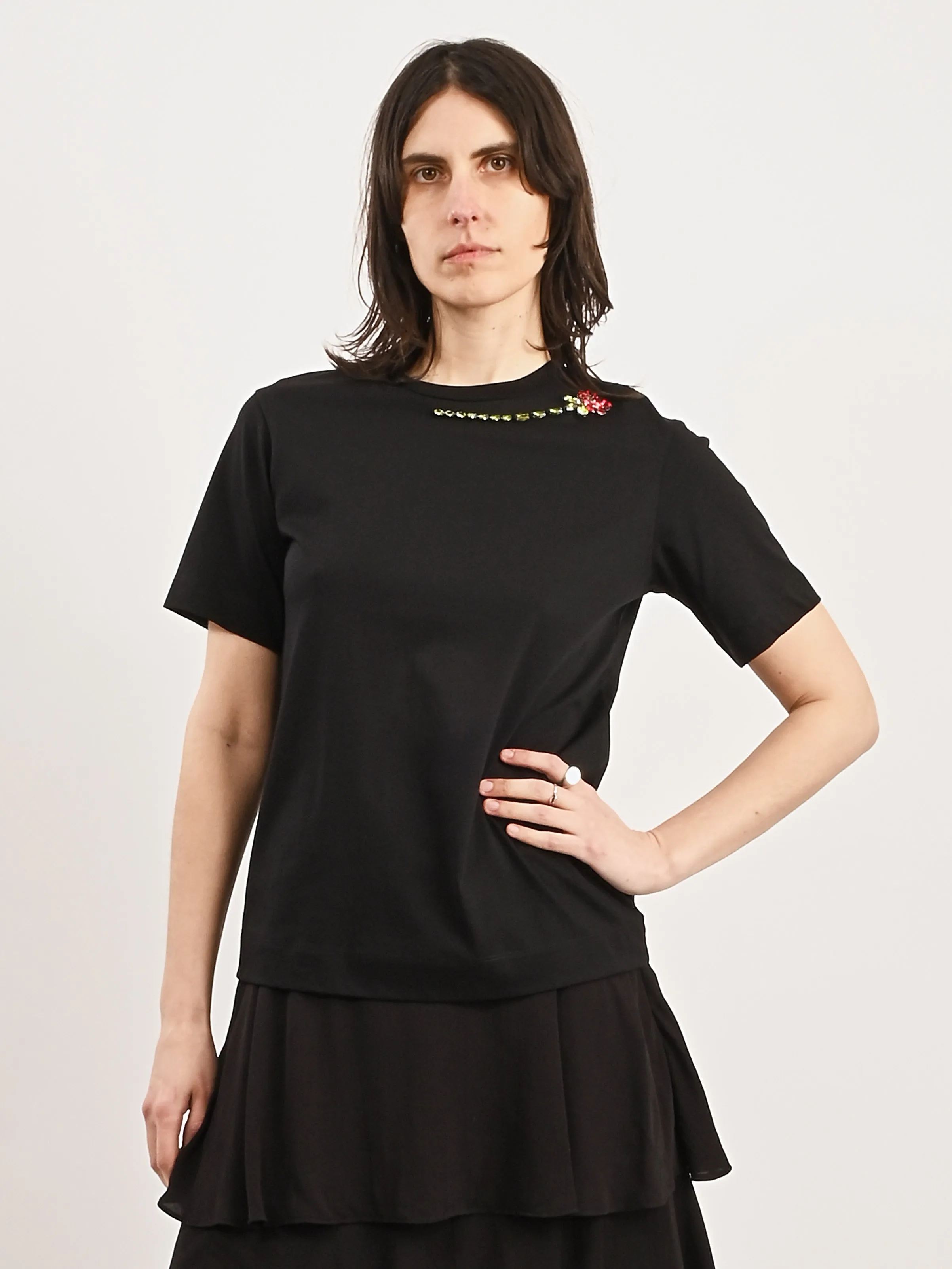 Black/Red/Multi Boy T-Shirt W/Emb