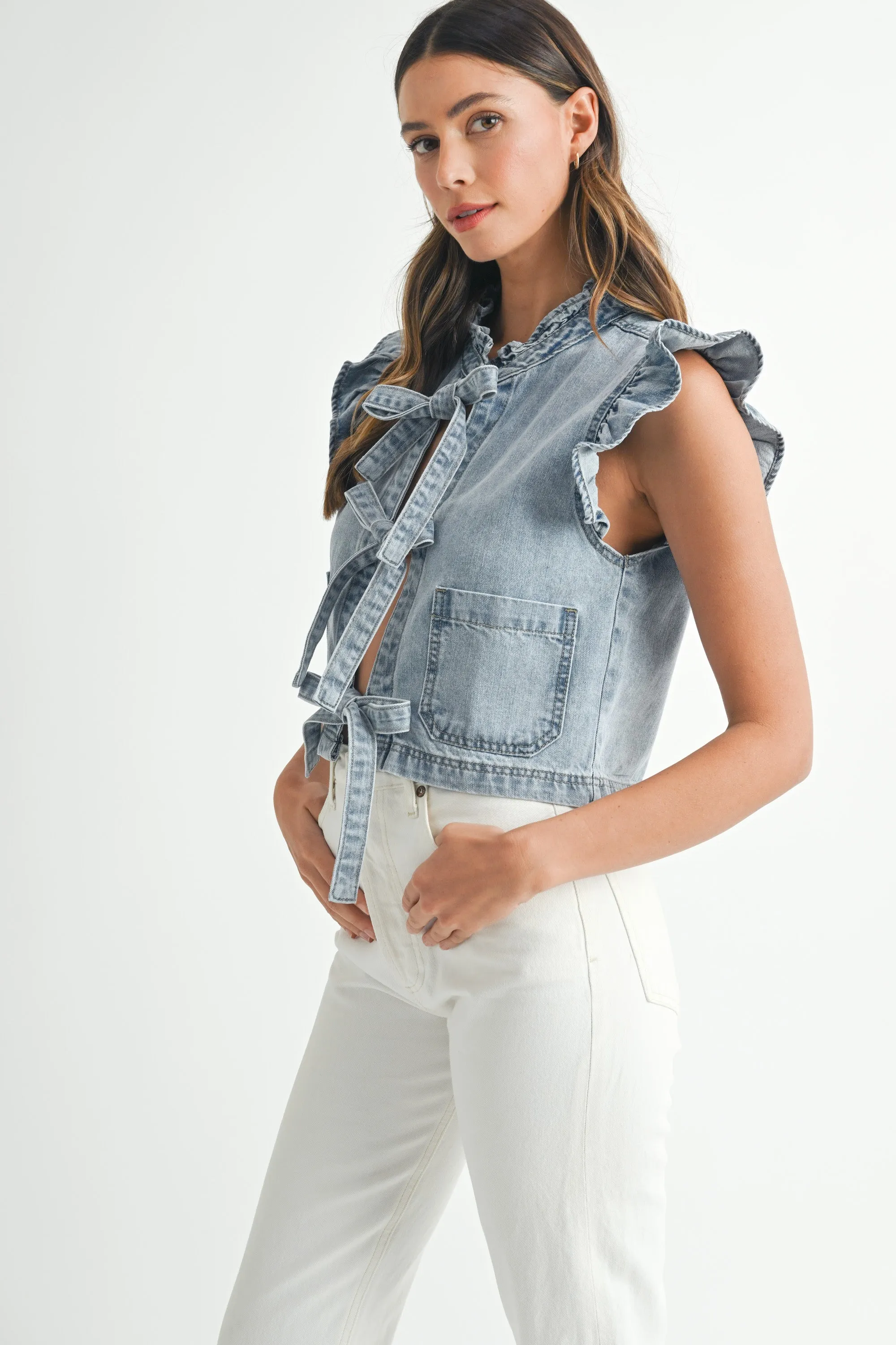 Blaire Denim Vest I Light Denim