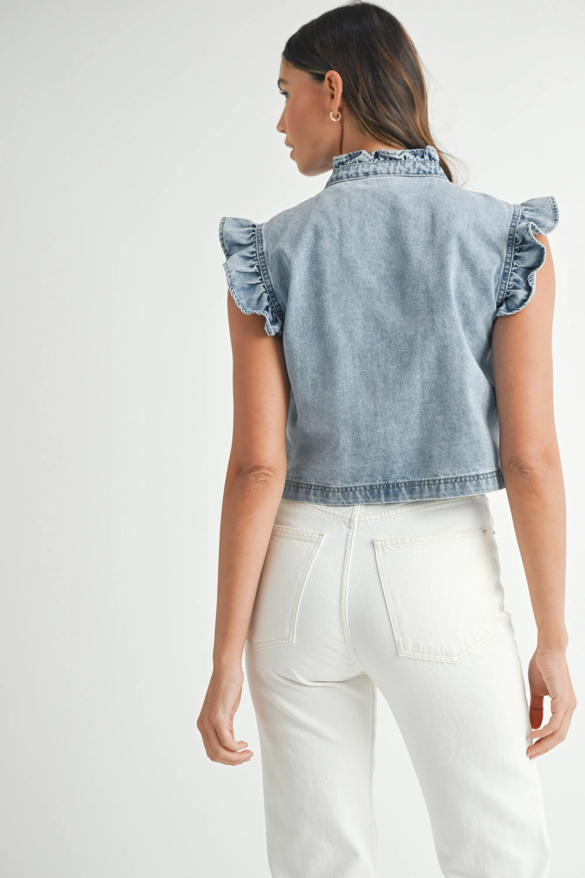 Blaire Denim Vest I Light Denim