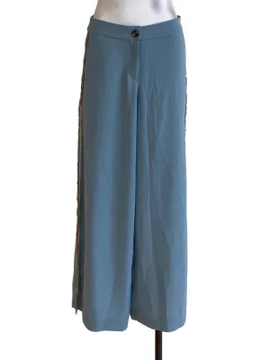 Blue Hanging Beaded Pants