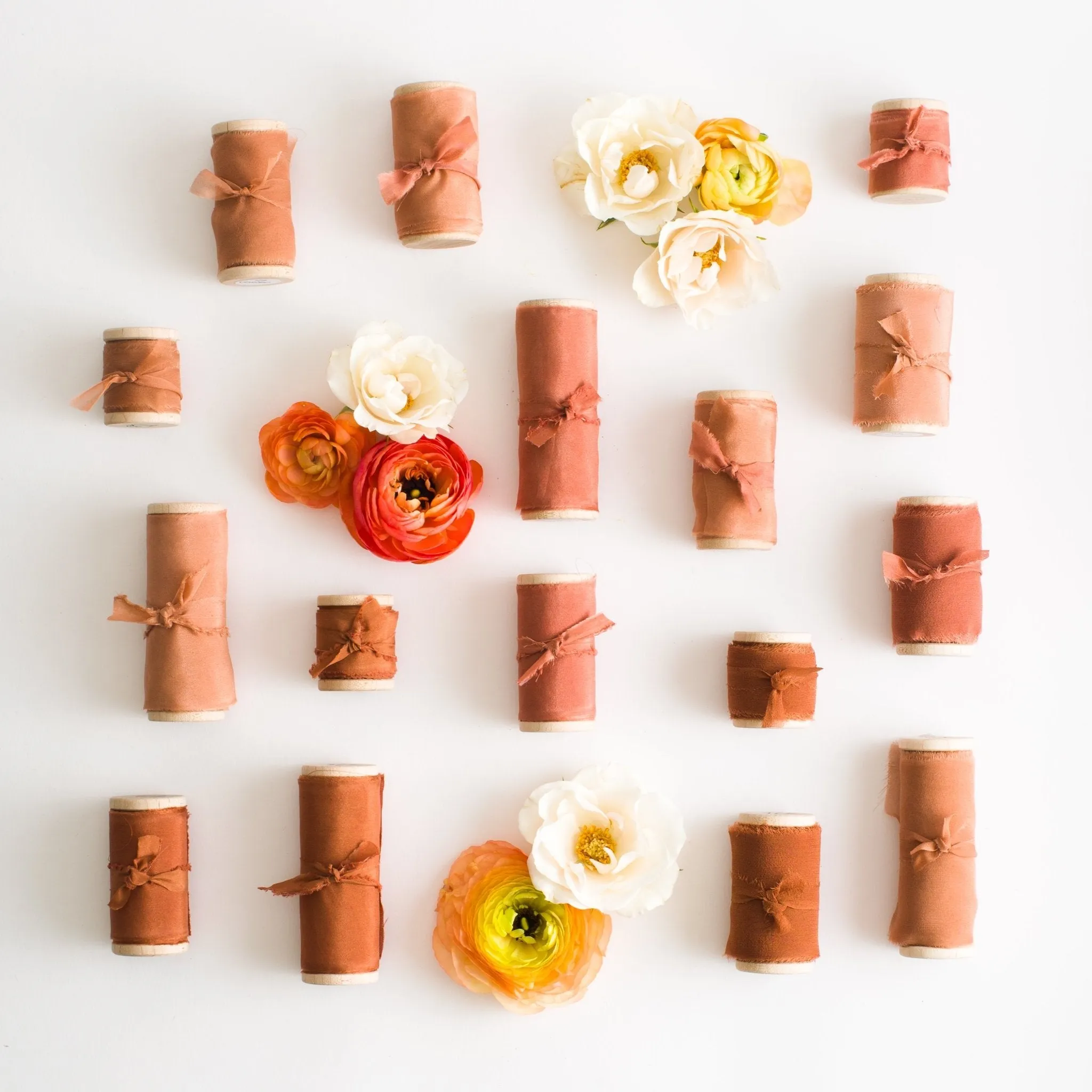 Brandied Apricot Silk Ribbon in Habotai