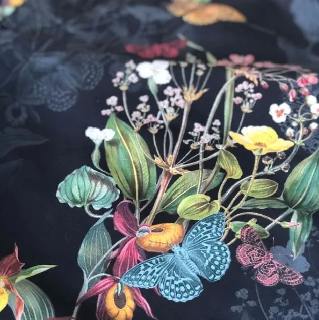 Braunton Eco Swim Shorts - Black Endangered Flower