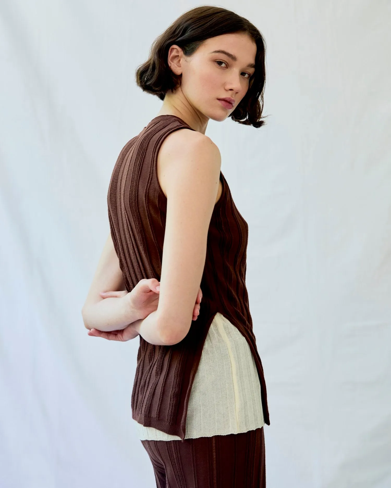 bria top in brownie