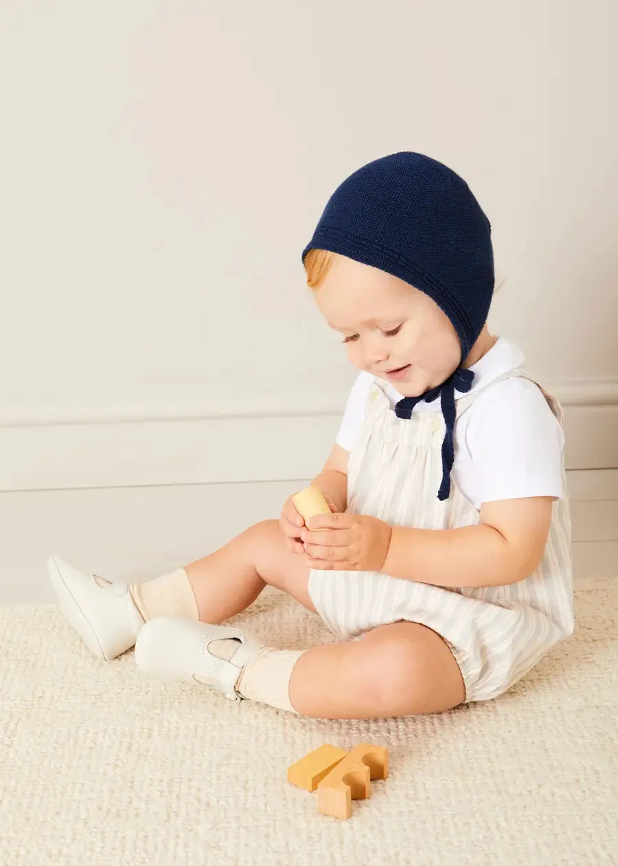 Brompton Stripe Romper in Beige (3mths-2yrs)