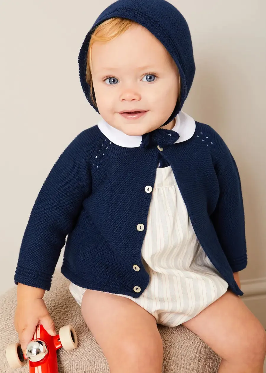 Brompton Stripe Romper in Beige (3mths-2yrs)