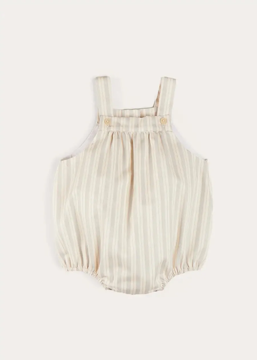 Brompton Stripe Romper in Beige (3mths-2yrs)