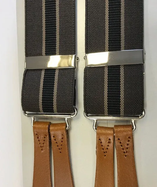 Button On Striped Braces