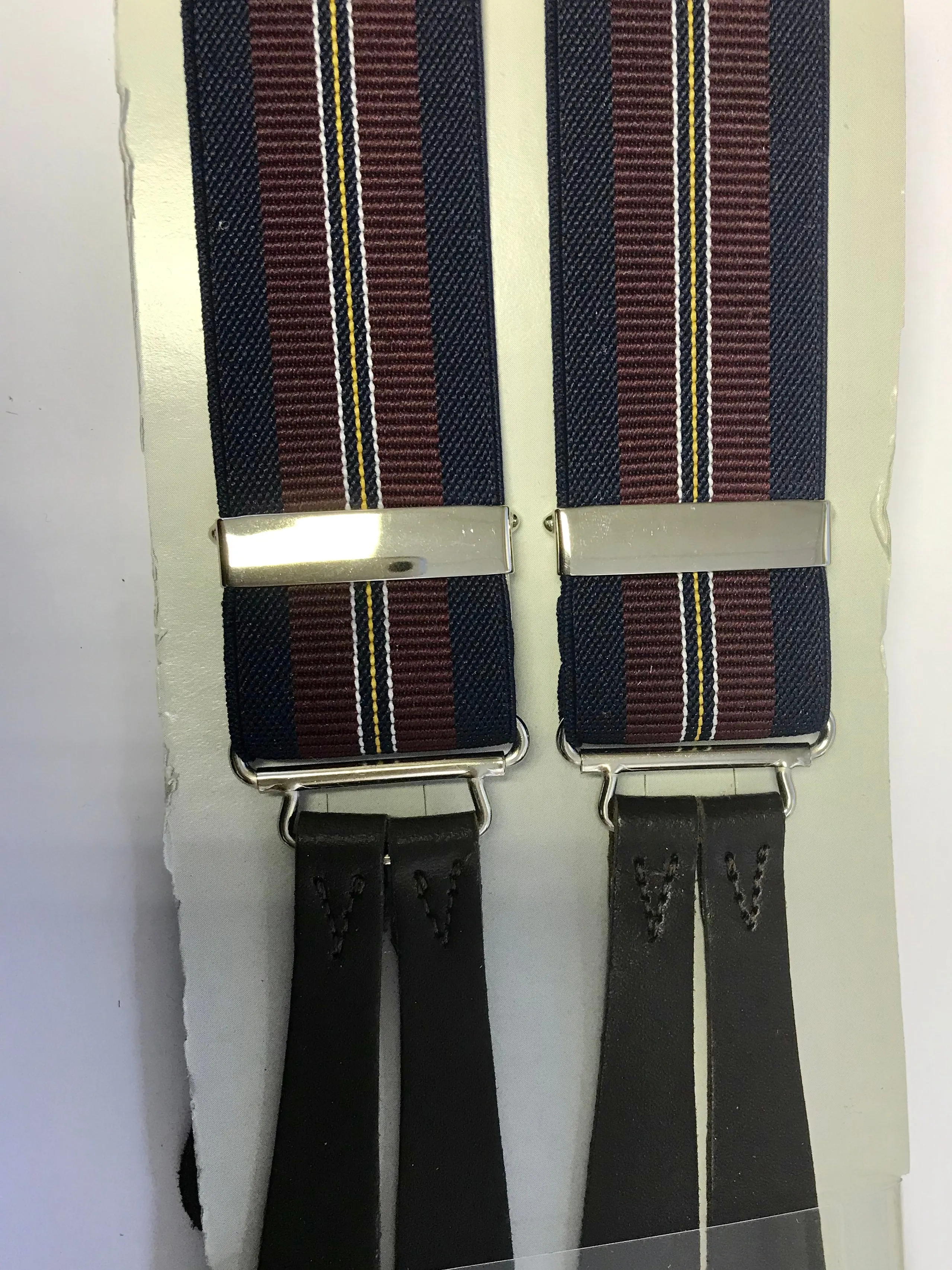 Button On Striped Braces