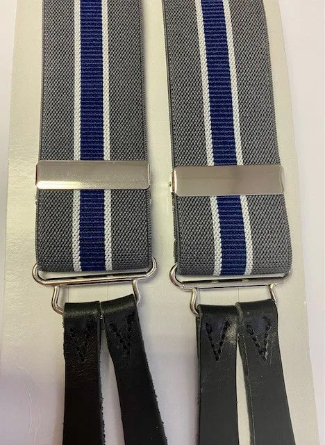 Button On Striped Braces