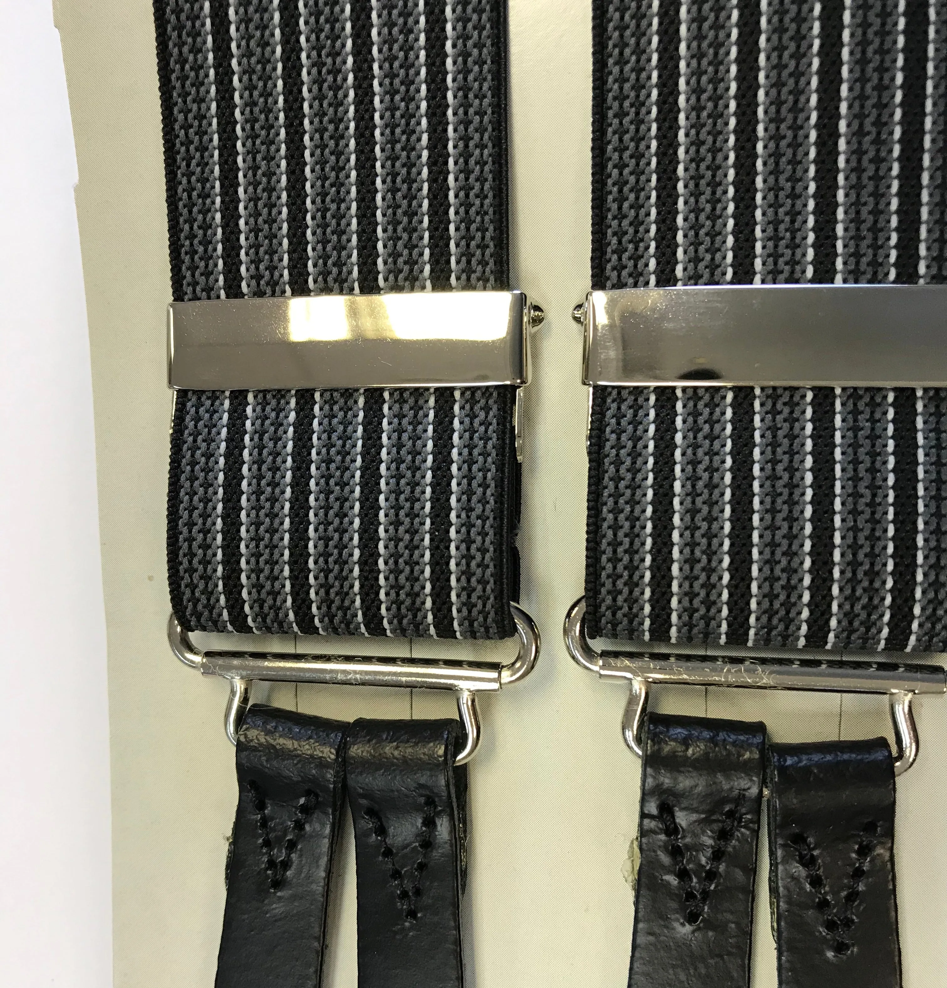 Button On Striped Braces
