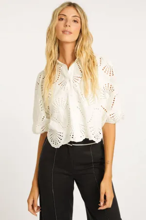 Caballero Juliette Ivory Lace Top