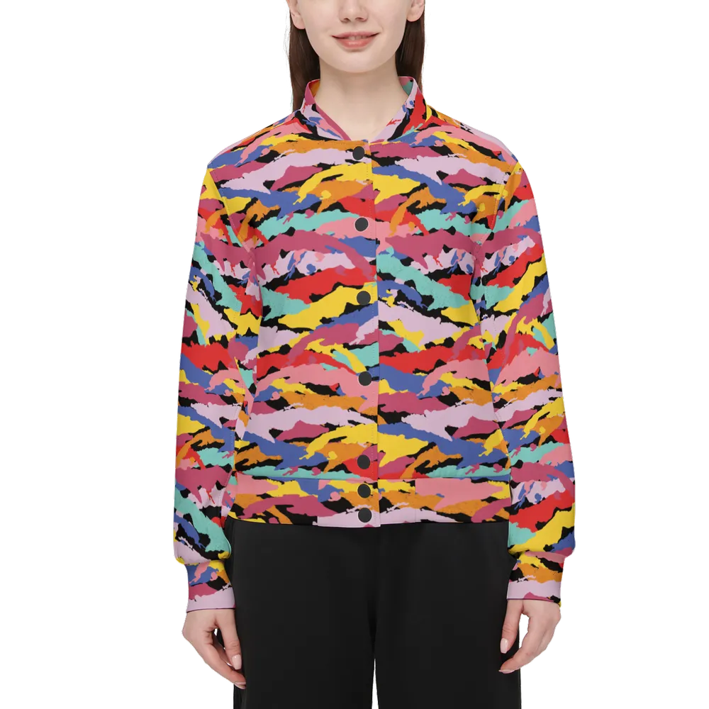 Camo-Flash Women's Light Bomber Sports Jacket Islas