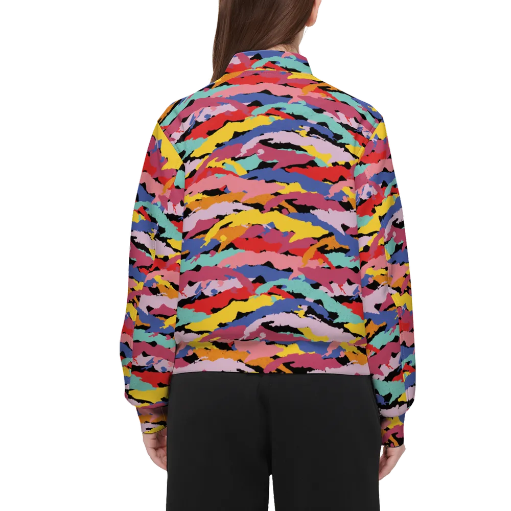 Camo-Flash Women's Light Bomber Sports Jacket Islas