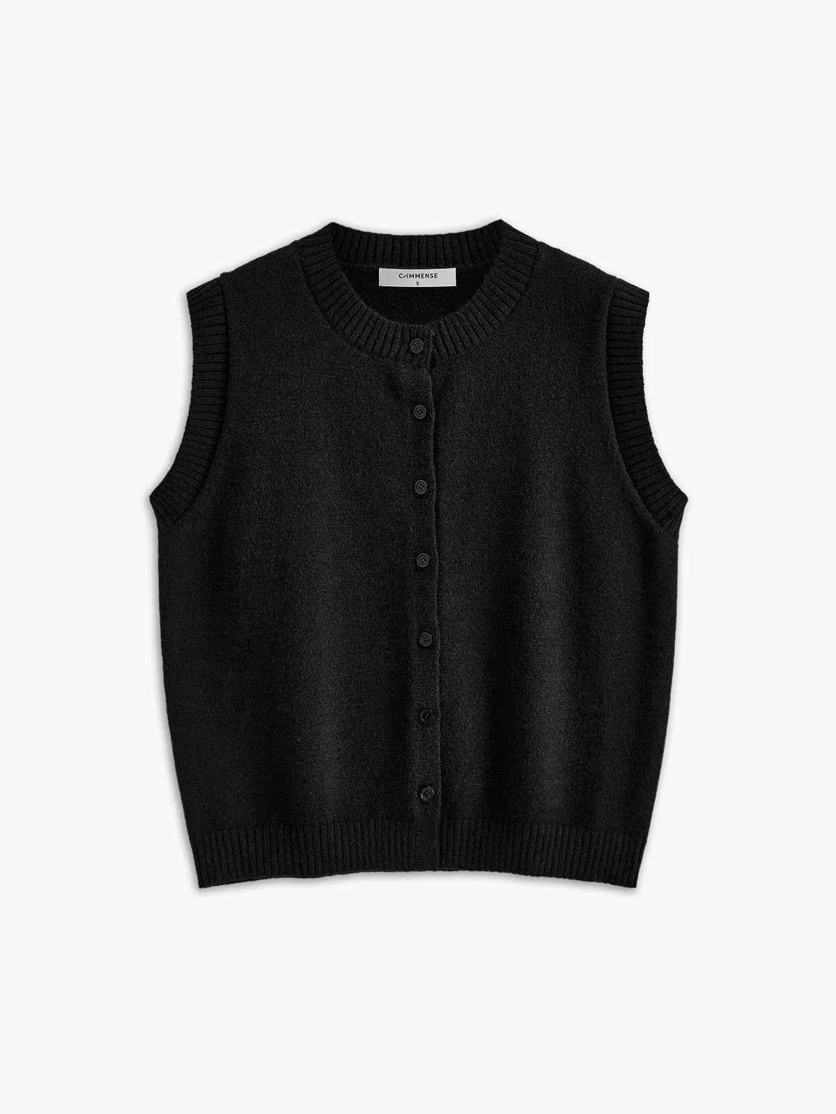 Casual Button Up Sweater Vest