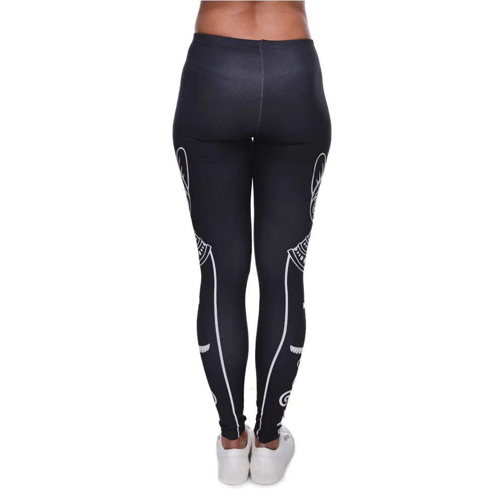 Cat Drawing Legging Slim Fit