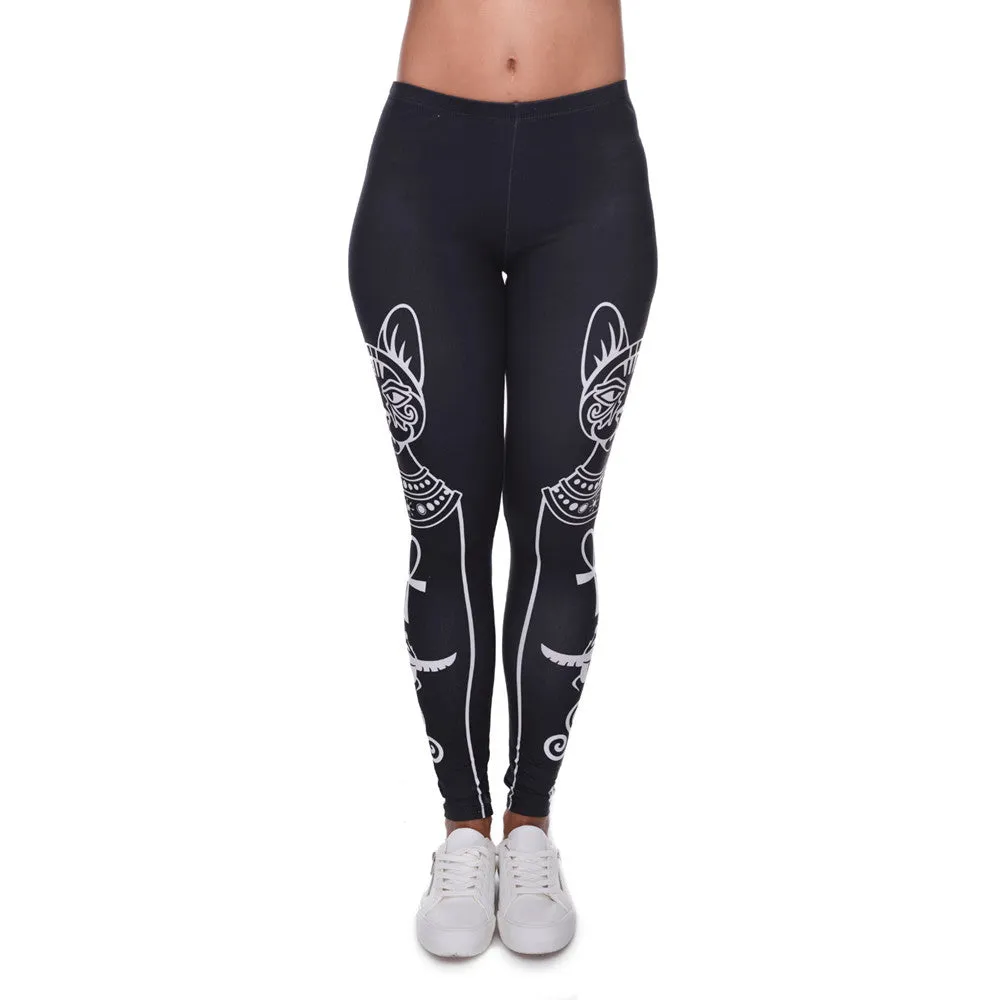 Cat Drawing Legging Slim Fit