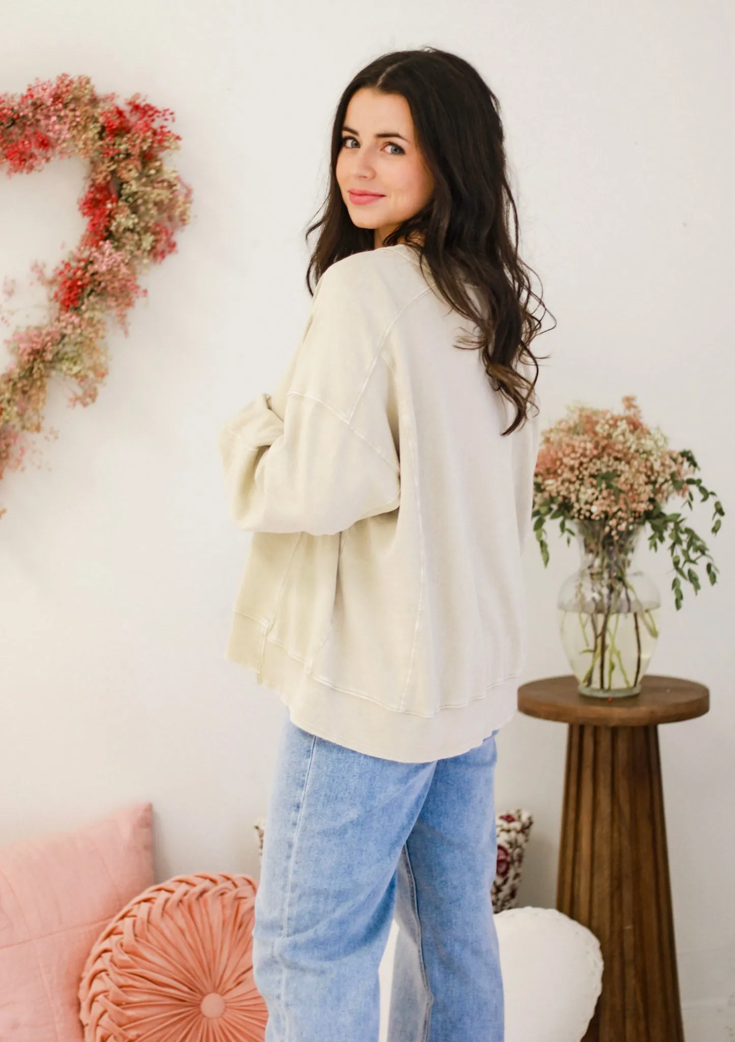 Catching Feelings Top in Cream