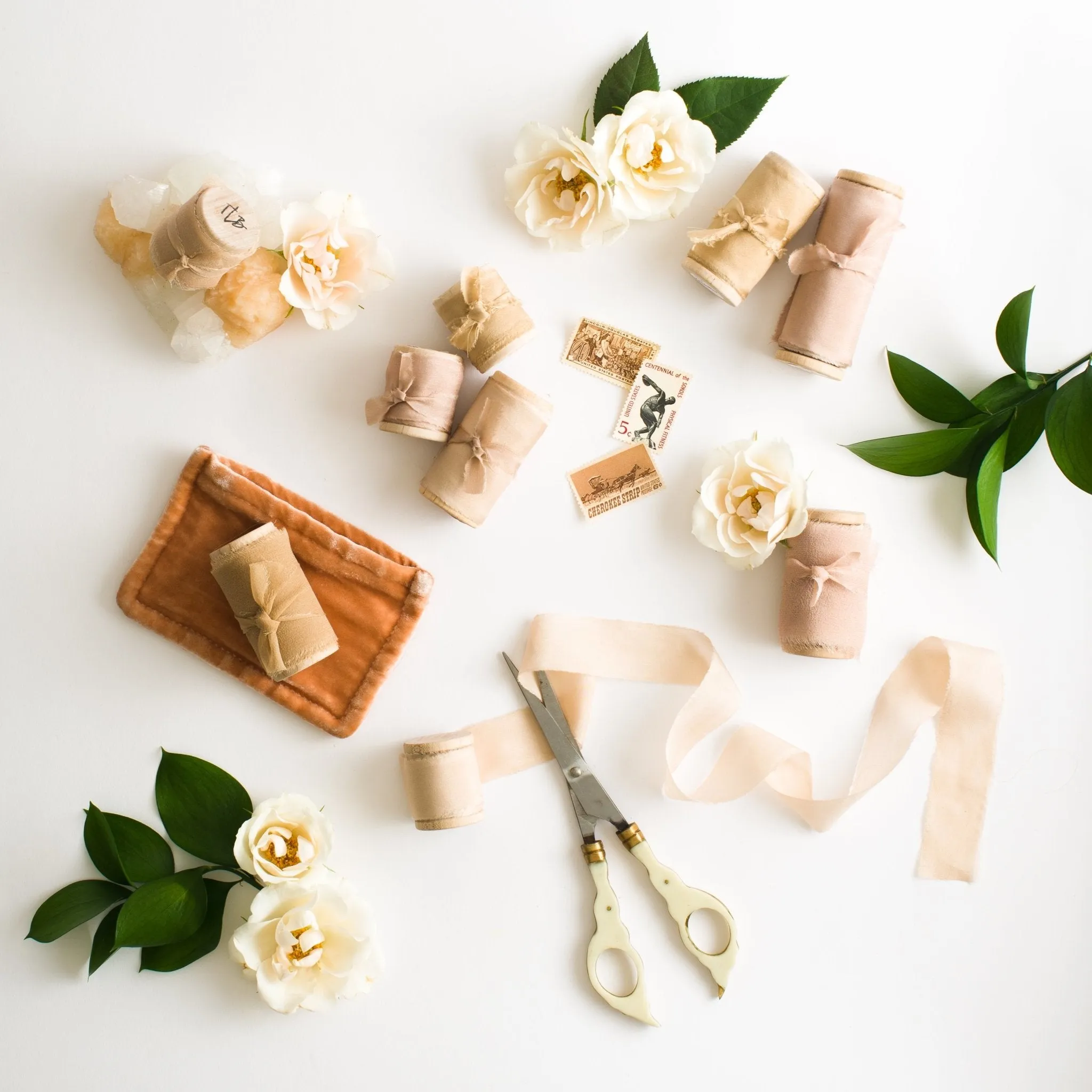 Champagne Silk Ribbon in Habotai