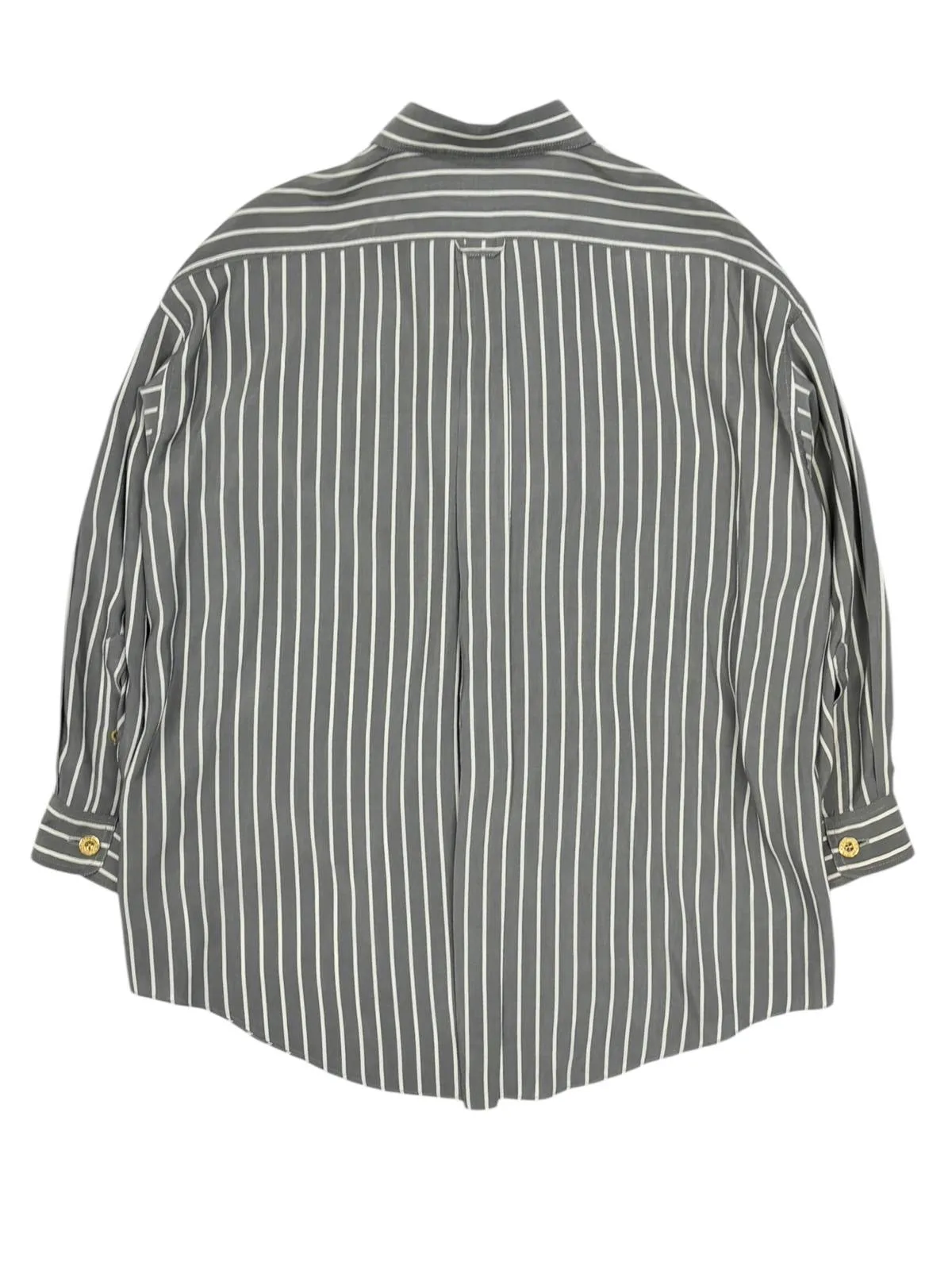 Chanel Black Striped Oversized Button Down