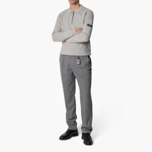 CHIEF KNITTED POLO | GREY MELEE