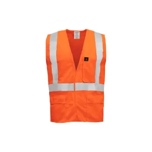 Class 2 Orange FR Safety Vest - Hook and Loop