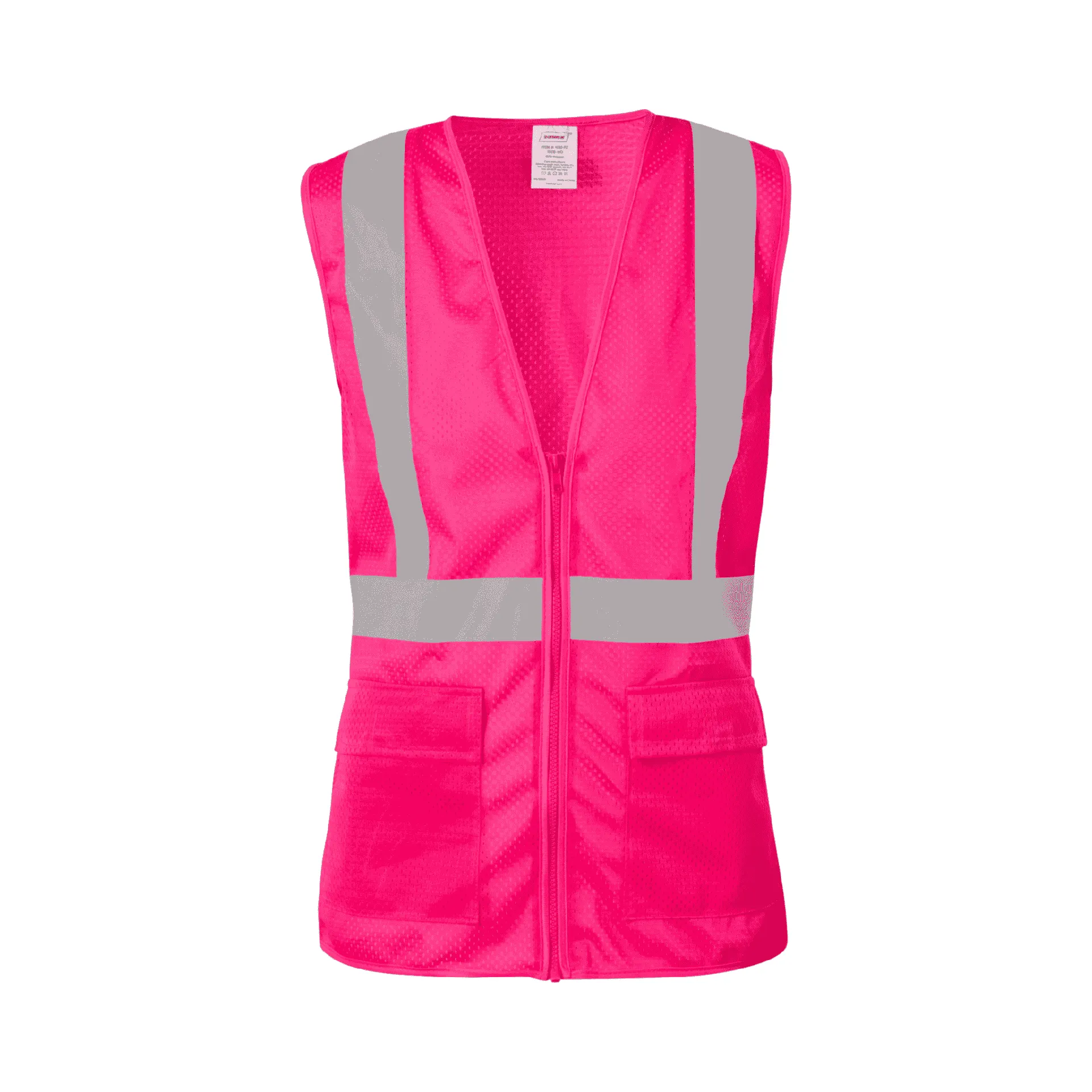 Class 2 Pink Women's Style Class 2 Safety Vest with Zipper