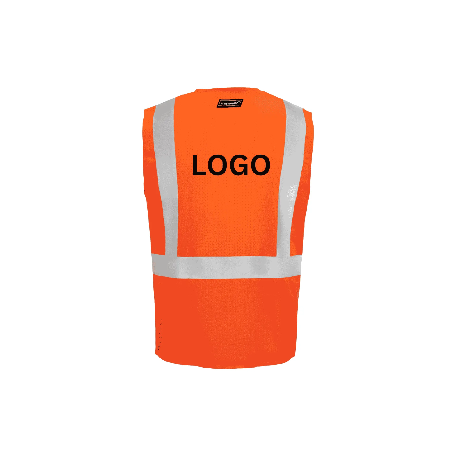 Class 2 Safety Vest with Zipper Closure (Orange)