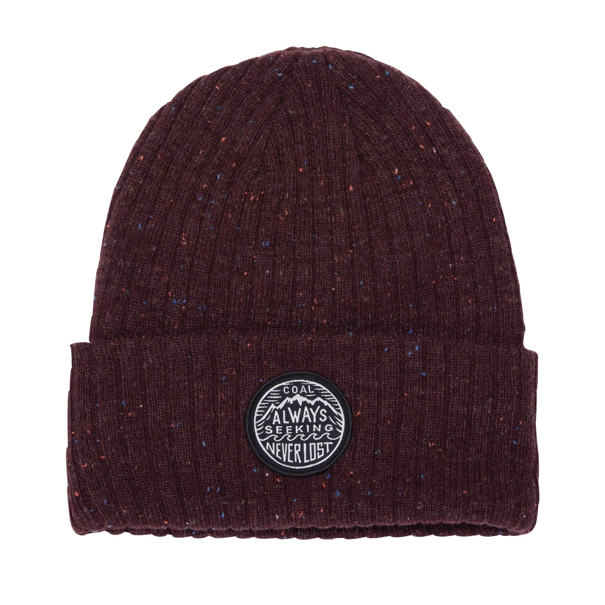 Coal The Oaks Speckle Ribbed Knit Cuff Beanie - Maroon