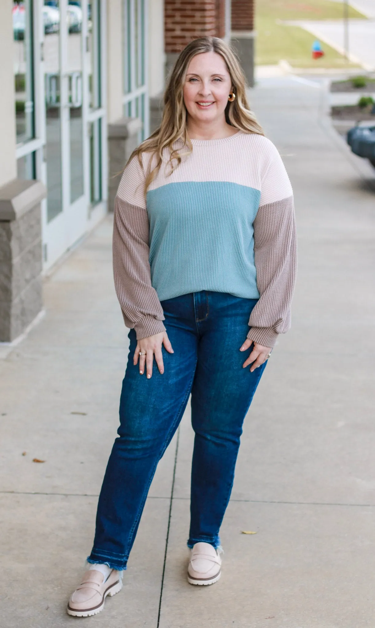 Colors of Fall Ribbed Pullover
