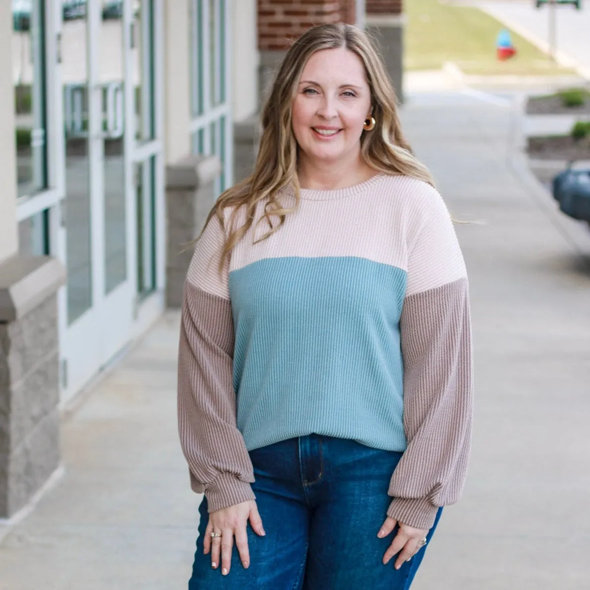 Colors of Fall Ribbed Pullover