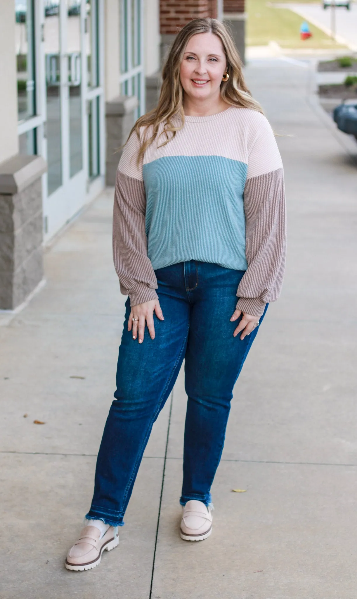 Colors of Fall Ribbed Pullover