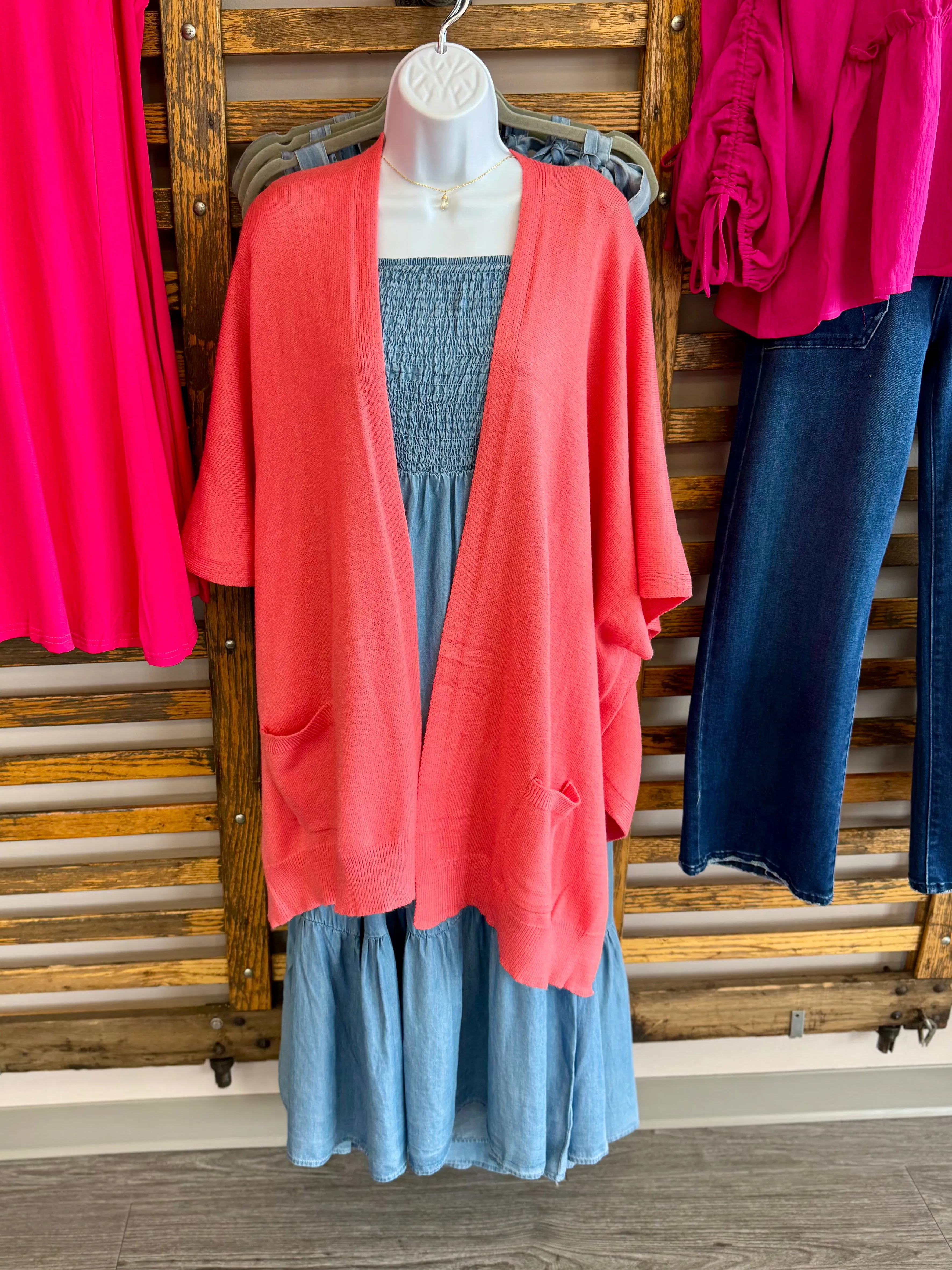 Coral Bloom Cardigan