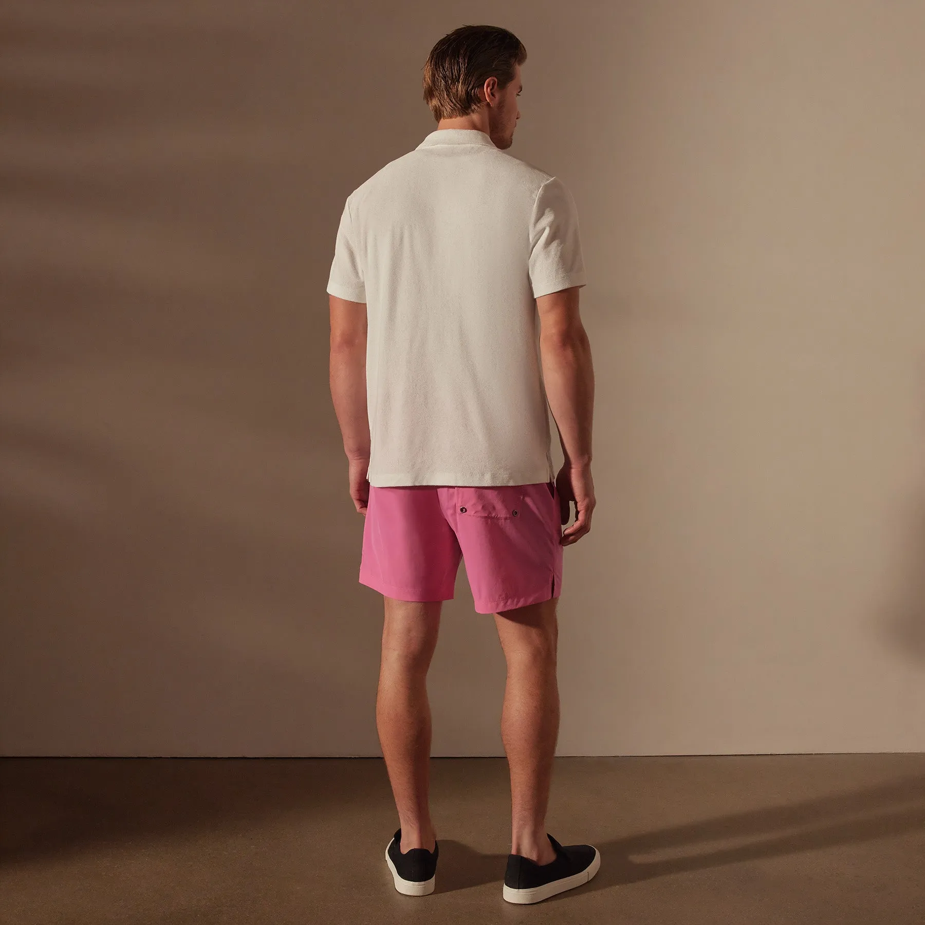 Cotton Terry Short Sleeve - White