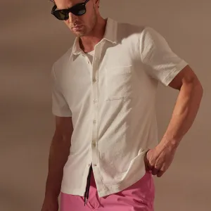 Cotton Terry Short Sleeve - White