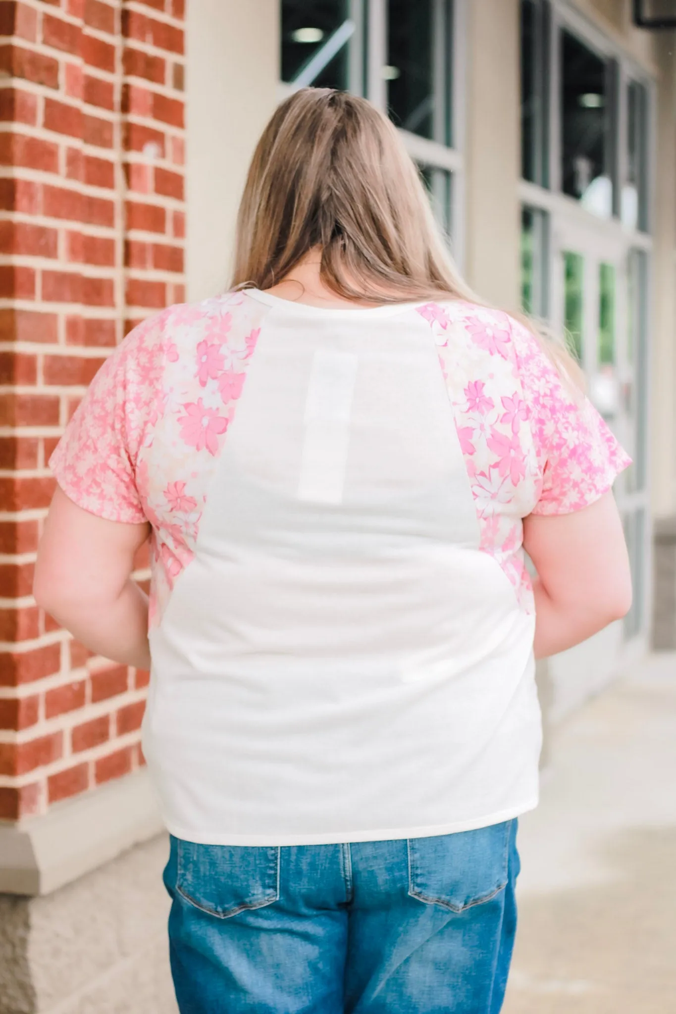 Count Me In Coral Detail Top