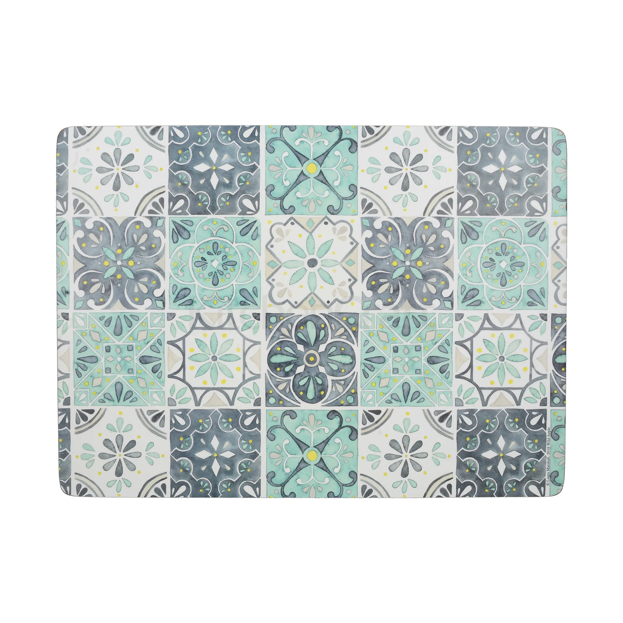Creative Tops Premium Green Tile Pack of 4 Large Mats