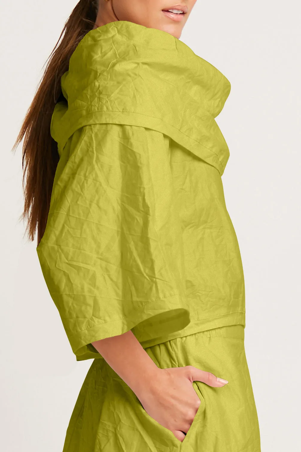 Crushed Nylon Jackie O Top